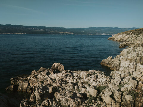 Coastal lanscape at Sveti Marak beach, on Krk Island (Croatia)