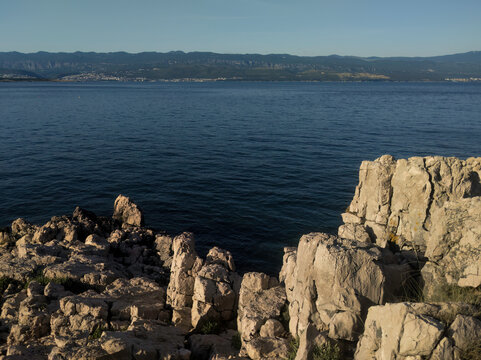 Coastal lanscape at Sveti Marak beach, on Krk Island (Croatia)