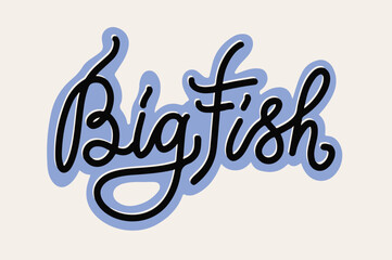 Big fish text. Vector illustration - 692378528