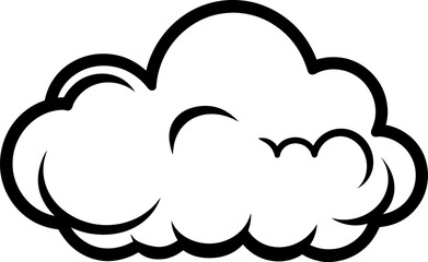 Cloud silhouette icon in black color. Vector template design.