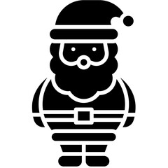 Santa Claus icon, Christmas related vector illustration