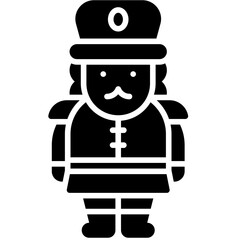 Nutcraker icon, Christmas related vector illustration