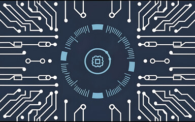 Vector circuit board background technology. illustration