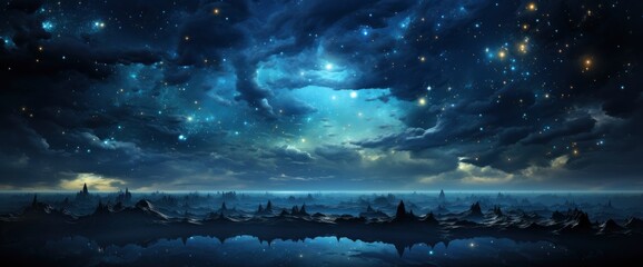 Night 360 Panorama Stars Milky Way , Background Banner HD
