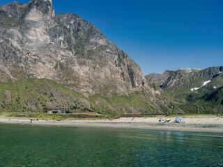 Ersfjord Beach on Senja Island, in Norther Norway