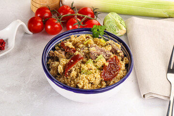 Bulgur with lamb and vegetables