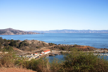 A view of a rural sea village, San Francisco, USA.