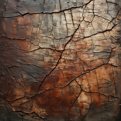 Abstract cracked vintage brown wood texture background