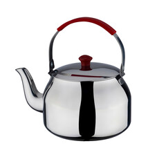Traditional Turkish style stainless steel teapot, as a turkish 