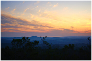 Sunset over the hills in Karoo, Northern Cape