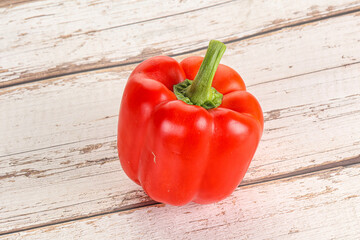 Ripe red Bulgarian bell pepper