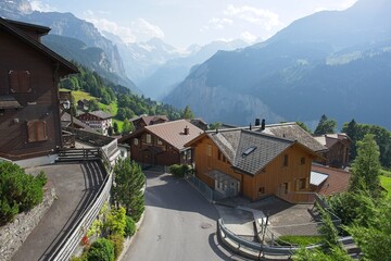 Wengen in the Bernese Oberland in Switzerland 