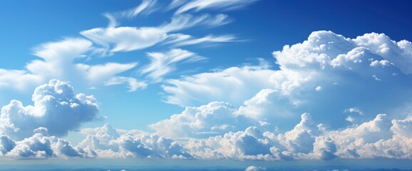 Clear Blue Sky White Clouds Beautiful , Background Banner HD
