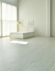 룸 거실 마루 바닥 창 침대