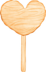 wooden signboard watercolor and blank wood 