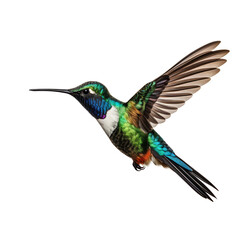 Fototapeta premium hummingbird in flight on PNG transparent background