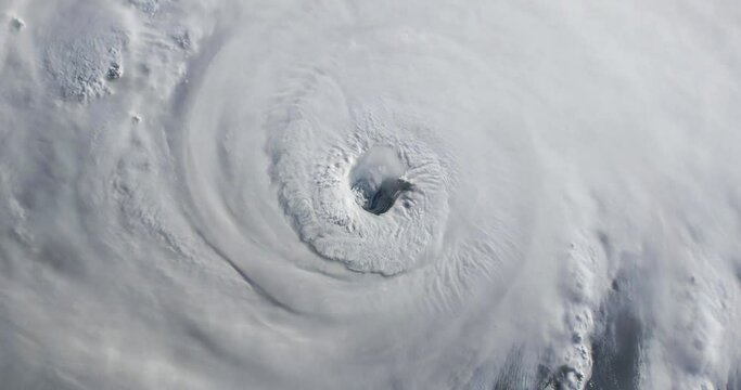 Aerial view of a cyclone
