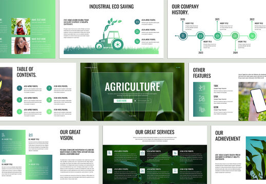 Agriculture Presentation Template Design Layout