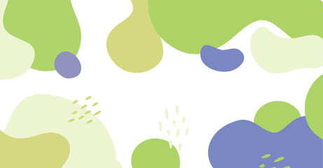 Abstract background various shapes and doodle objects pastel color