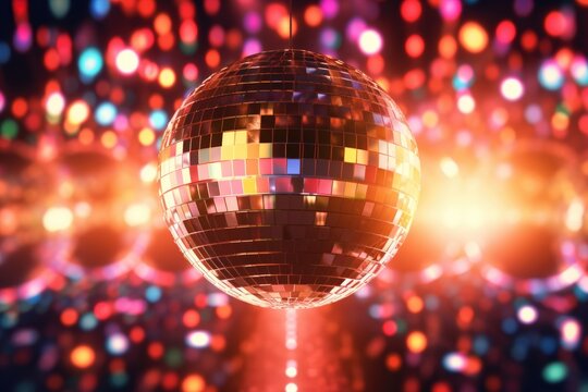 Multicolored disco ball