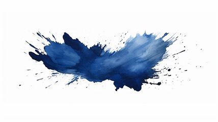 grunge blue paint brush stroke ink splash - obrazy, fototapety, plakaty