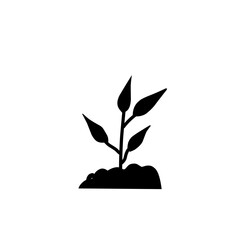 Growing Plant Silhouette 
