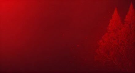 Red Christmas Tree background banner 