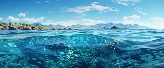 Blue Sky Sea , Background Banner HD