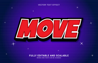 Fototapeta premium editable text effect, Move style