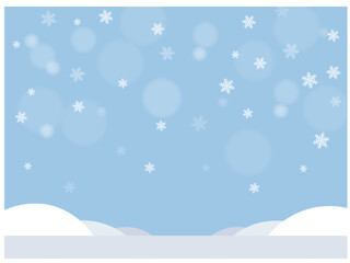 静かに雪のふるイメージの背景画像