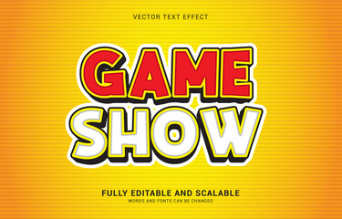 editable text effect, Game Show style