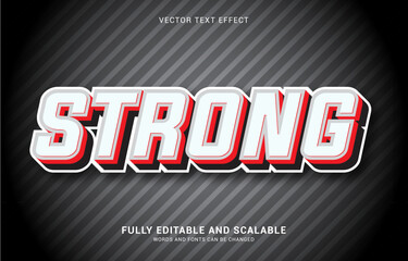 editable text effect, Strong style