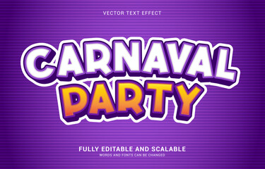 editable text effect, Carnival Party style