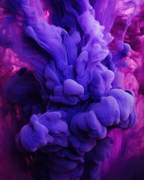 A close up of a purple and black substance. Generative AI. © serg3d