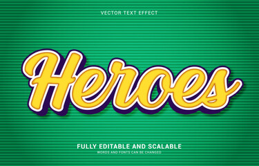 editable text effect, Heroes style