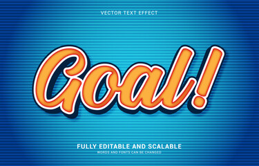 editable text effect, Goal style
