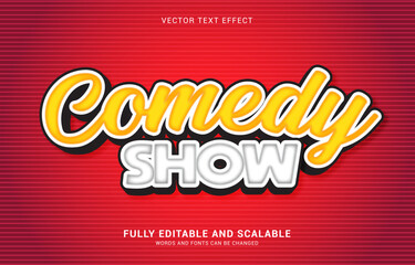 editable text effect, Comedy Show style
