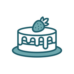 cake icon vector design template simple and clean