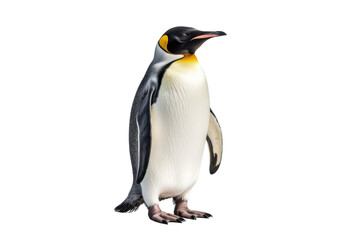 Monochrome Majesty: Penguins' Striking Black and White Plumage isolated on transparent background
