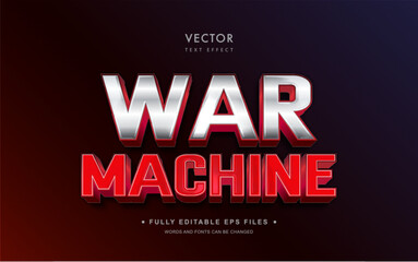 Vector Editable Text Effect in War Machine Style