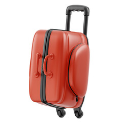 3D Red Travel Luggage