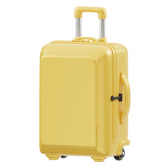 3D Yellow Travel Luggage
