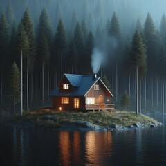 Fototapeta premium Cabaña_02