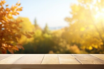 autumn leaves on wooden table