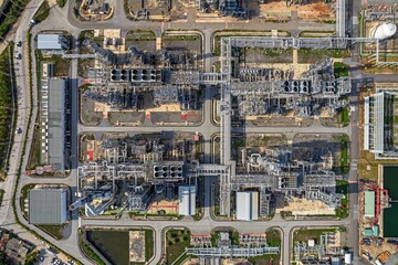 Oil​ and Gas refinery petrochemical​ plant industrial.