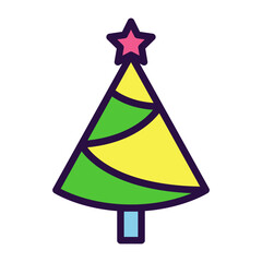 Christmas Tree Icon Clipart