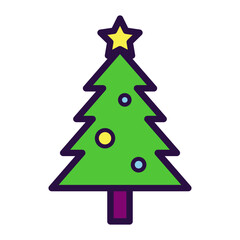 Christmas Tree Icon Clipart
