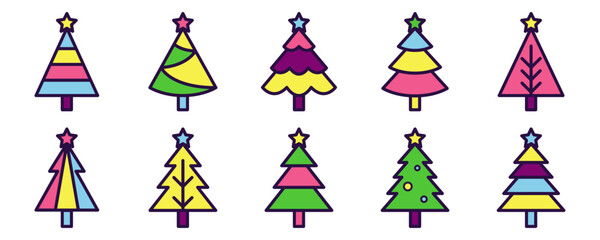 Fototapeta na wymiar Christmas Tree Icon Clipart