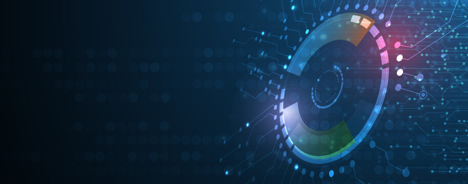 Technology Network Vector Background.. Science and technology presentation background. Big data connectivity software development wallpaper