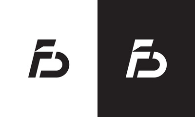 FB logo, monogram unique logo, black and white initial logo, premium elegant logo, letter fb Vector	
 - obrazy, fototapety, plakaty
